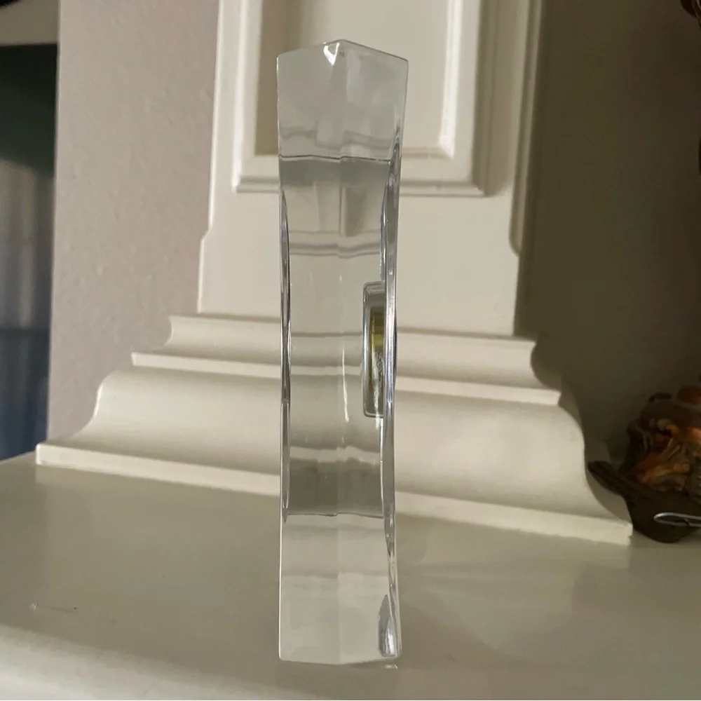 Elegant Desk Mantel Hand Cut 24% Lead Crystal Quartz Clock (Royal Limited) NIB